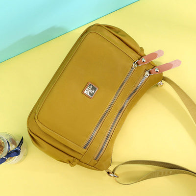 Lightweight Nylon Shoulder Bag with Pockets