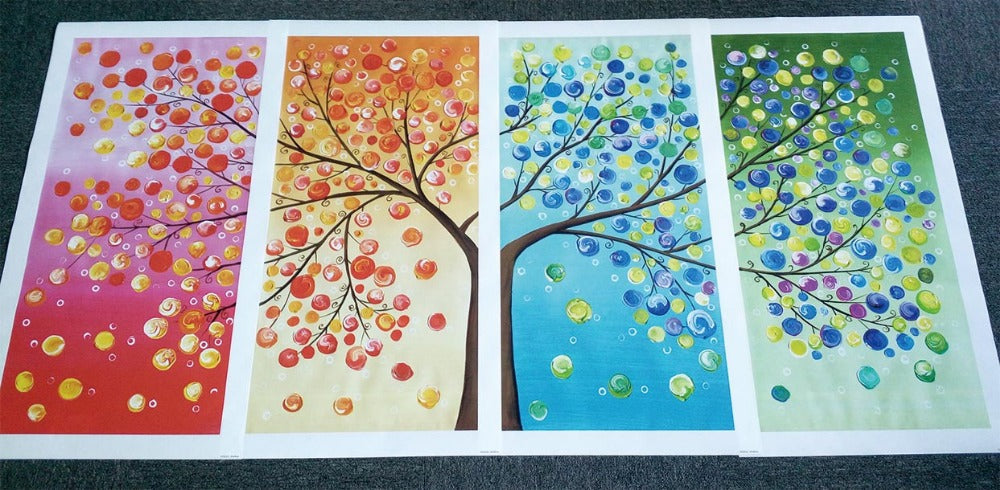 Tree of Life Four Seasons Canvas Wall Art