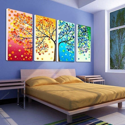 Tree of Life Four Seasons Canvas Wall Art