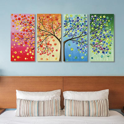 Tree of Life Four Seasons Canvas Wall Art