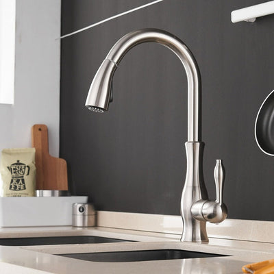 Retractable Stainless Steel Kitchen Sink Faucet