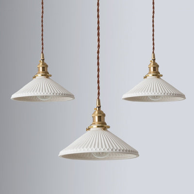 Scandinavian White Ceramic Pendant Light