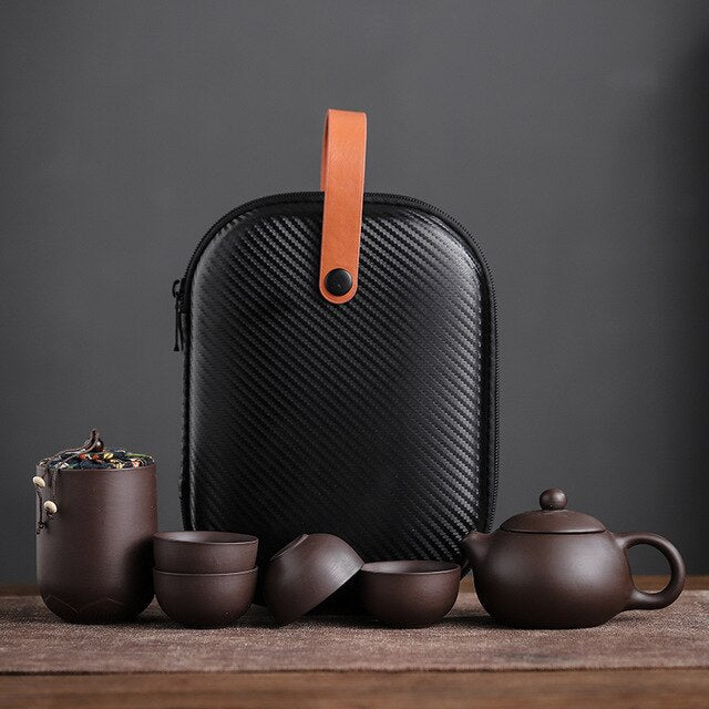Handmade Ceramic Teapot Set with Cups for Loose Leaf Tea