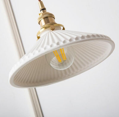 Scandinavian White Ceramic Pendant Light