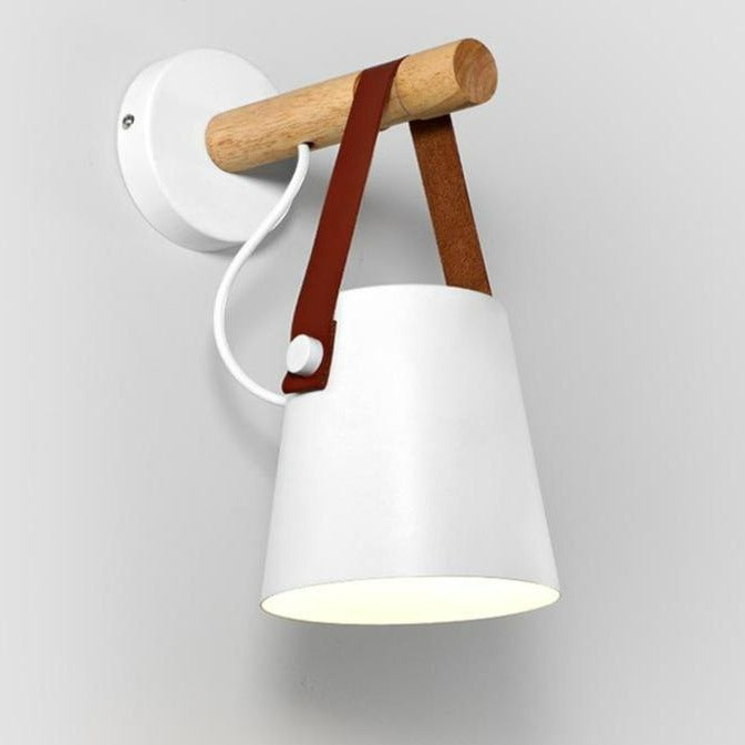 Wooden Nordic Wall Lamp – Minimalist Hanging Light Fixture