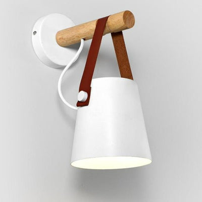 Wooden Nordic Wall Lamp – Minimalist Hanging Light Fixture