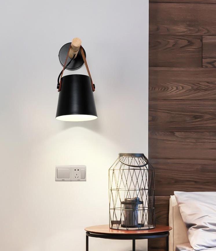 Wooden Nordic Wall Lamp – Minimalist Hanging Light Fixture