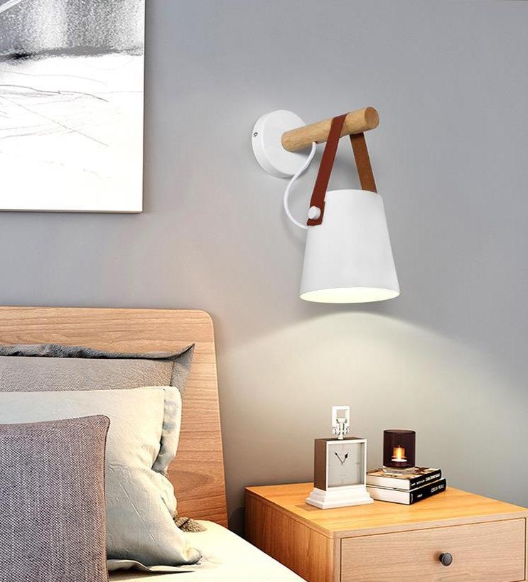 Wooden Nordic Wall Lamp – Minimalist Hanging Light Fixture