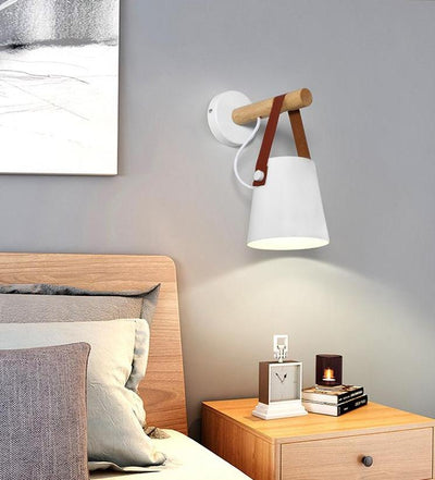 Wooden Nordic Wall Lamp – Minimalist Hanging Light Fixture