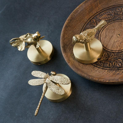 Brass Animal Wall Hook Rack Gold Accents