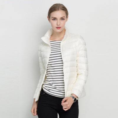 Women’s Long Sleeve Quilted Puffer Jacket for Winter