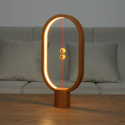 Wood LED Table Lamp with Magnetic Switch