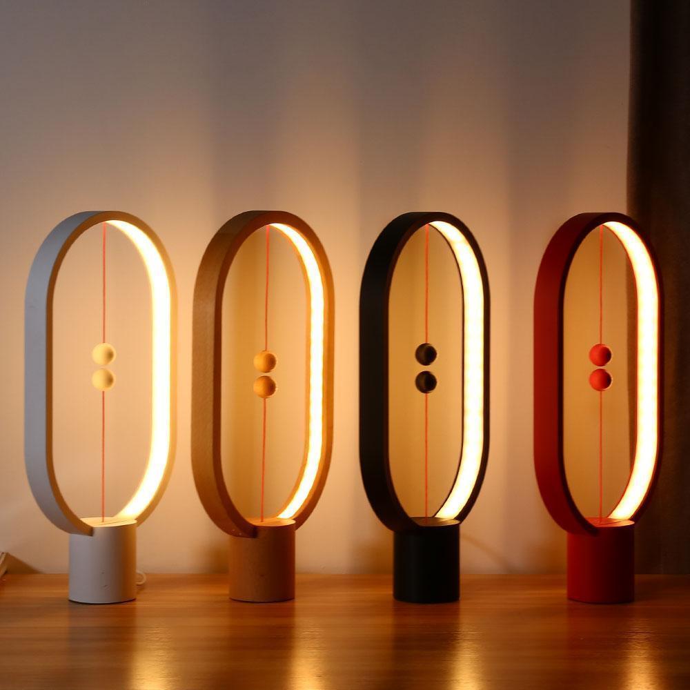 Wood LED Table Lamp with Magnetic Switch