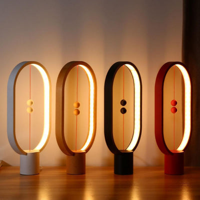 Wood LED Table Lamp with Magnetic Switch