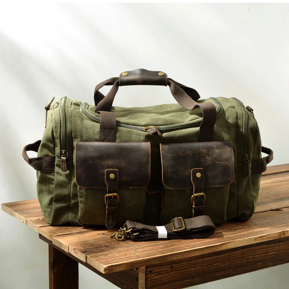 Vanguard Waxed Canvas & Leather Travel Duffle – 36.5L