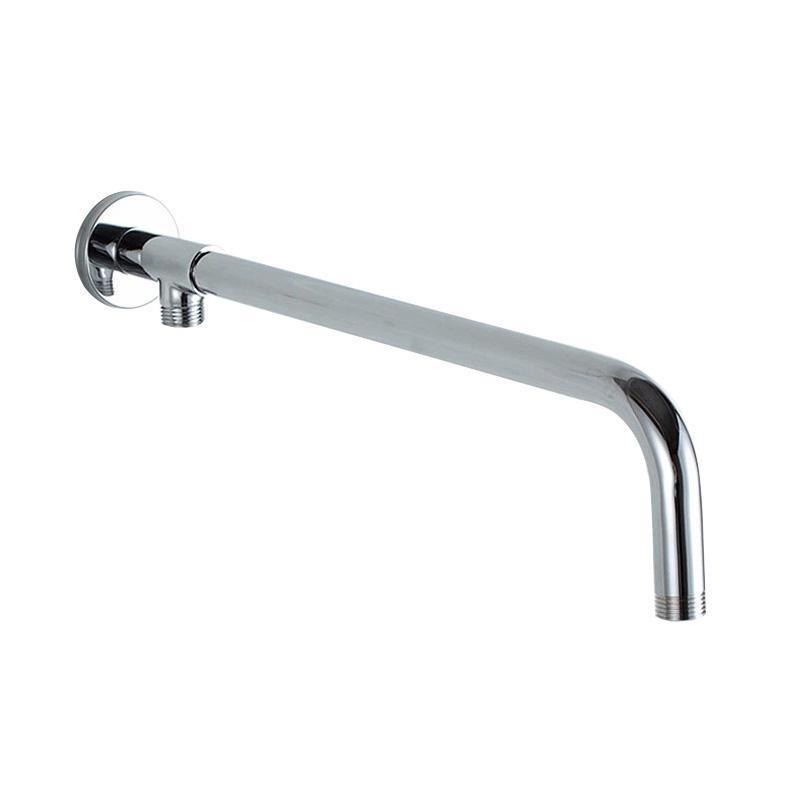 Wall-Mounted Rainfall Shower Head with Adjustable Arm and Hose