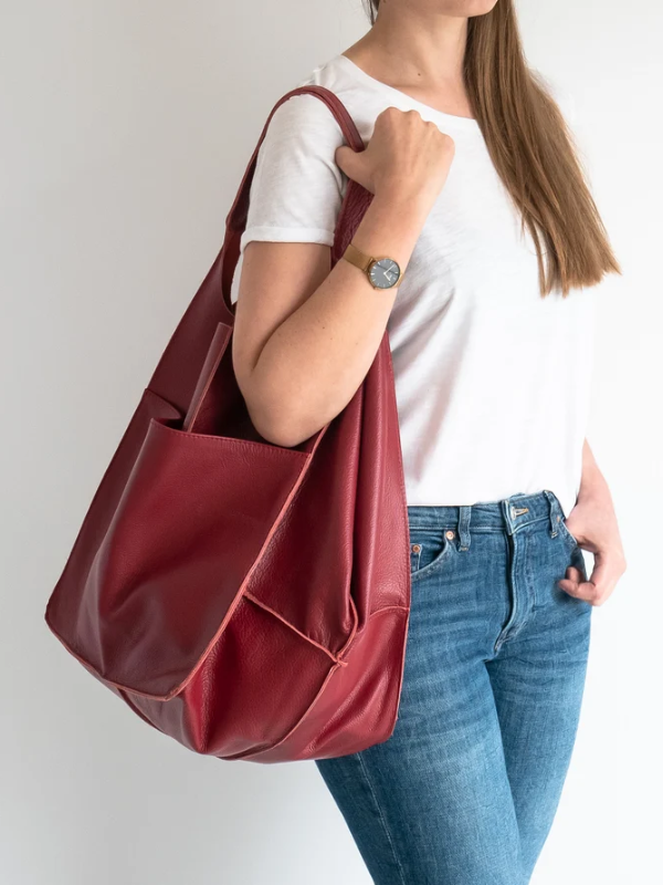 Maxine Beach Tote – Large PU Leather Summer Bag