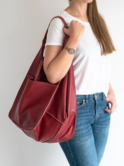 Maxine Beach Tote – Large PU Leather Summer Bag