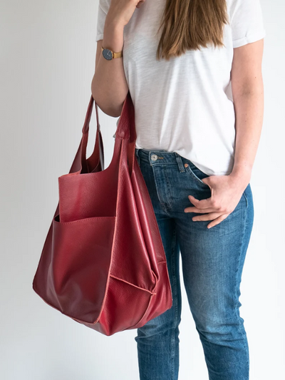 Maxine Beach Tote – Large PU Leather Summer Bag