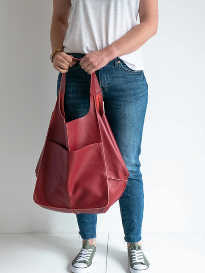 Maxine Beach Tote – Large PU Leather Summer Bag
