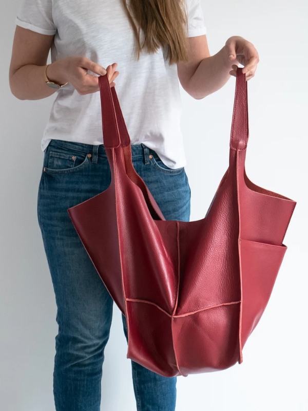 Maxine Beach Tote – Large PU Leather Summer Bag