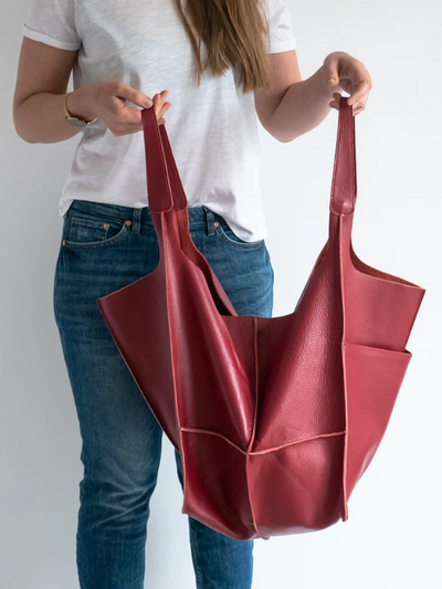 Maxine Beach Tote – Large PU Leather Summer Bag