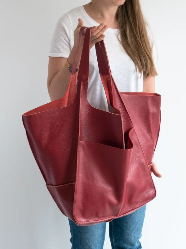 Maxine Beach Tote – Large PU Leather Summer Bag