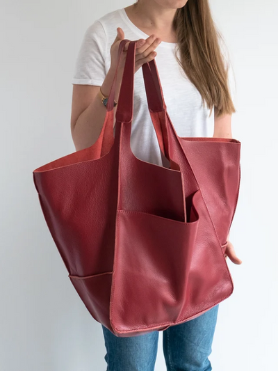 Maxine Beach Tote – Large PU Leather Summer Bag