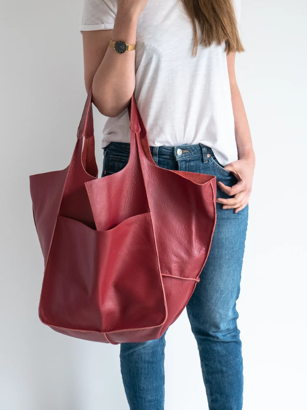Maxine Beach Tote – Large PU Leather Summer Bag