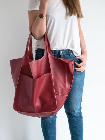 Maxine Beach Tote – Large PU Leather Summer Bag