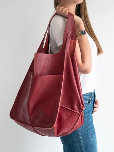 Maxine Beach Tote – Large PU Leather Summer Bag