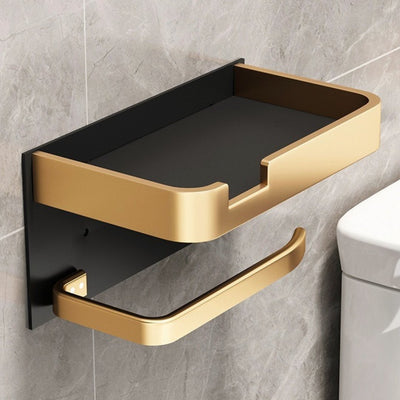 Modern Wall-Mount Toilet Paper Holder – Metal Finish