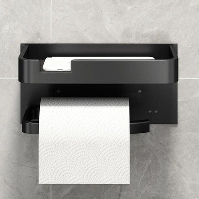 Modern Wall-Mount Toilet Paper Holder – Metal Finish