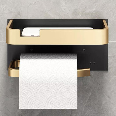 Modern Wall-Mount Toilet Paper Holder – Metal Finish