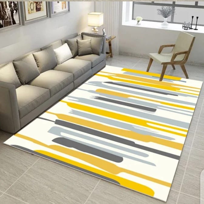 Modern Minimalist Geometric Area Rug for Living Room