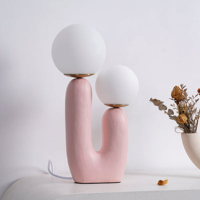 Modern Glass and Resin Table Lamp