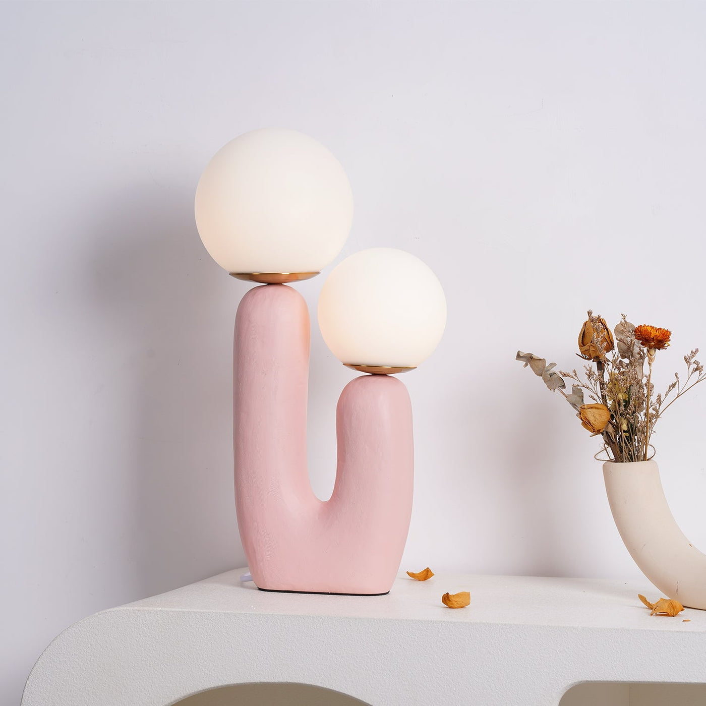 Modern Glass and Resin Table Lamp