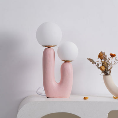 Modern Glass and Resin Table Lamp