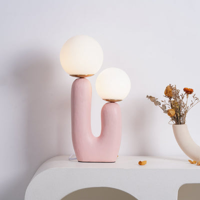 Modern Glass and Resin Table Lamp