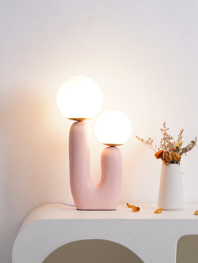 Modern Glass and Resin Table Lamp