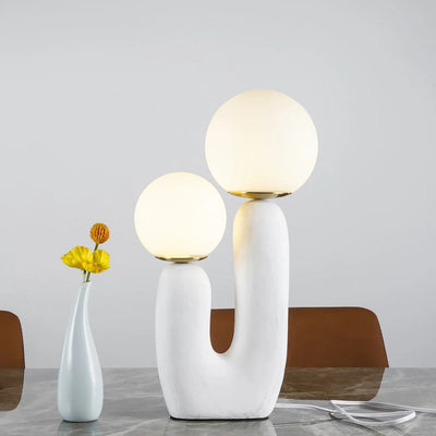 Modern Glass and Resin Table Lamp