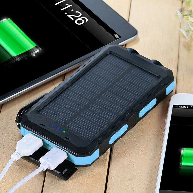 Waterproof Solar Power Bank with LED Flashlight