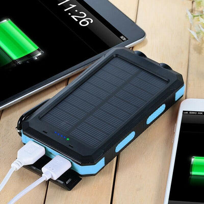 Waterproof Solar Power Bank with LED Flashlight