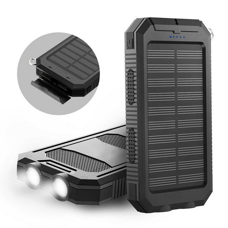 Waterproof Solar Power Bank with LED Flashlight