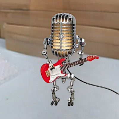 Dimmable Robot Table Lamp with Guitar Design