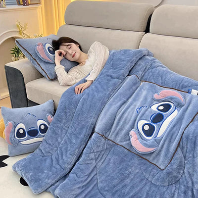 Convertible CozyNest Blanket Pillow Combo for Home Comfort