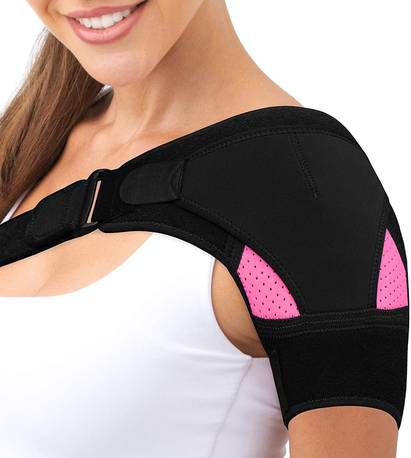 Shoulder Brace with Compression Pad – Adjustable Support for Pain Relief