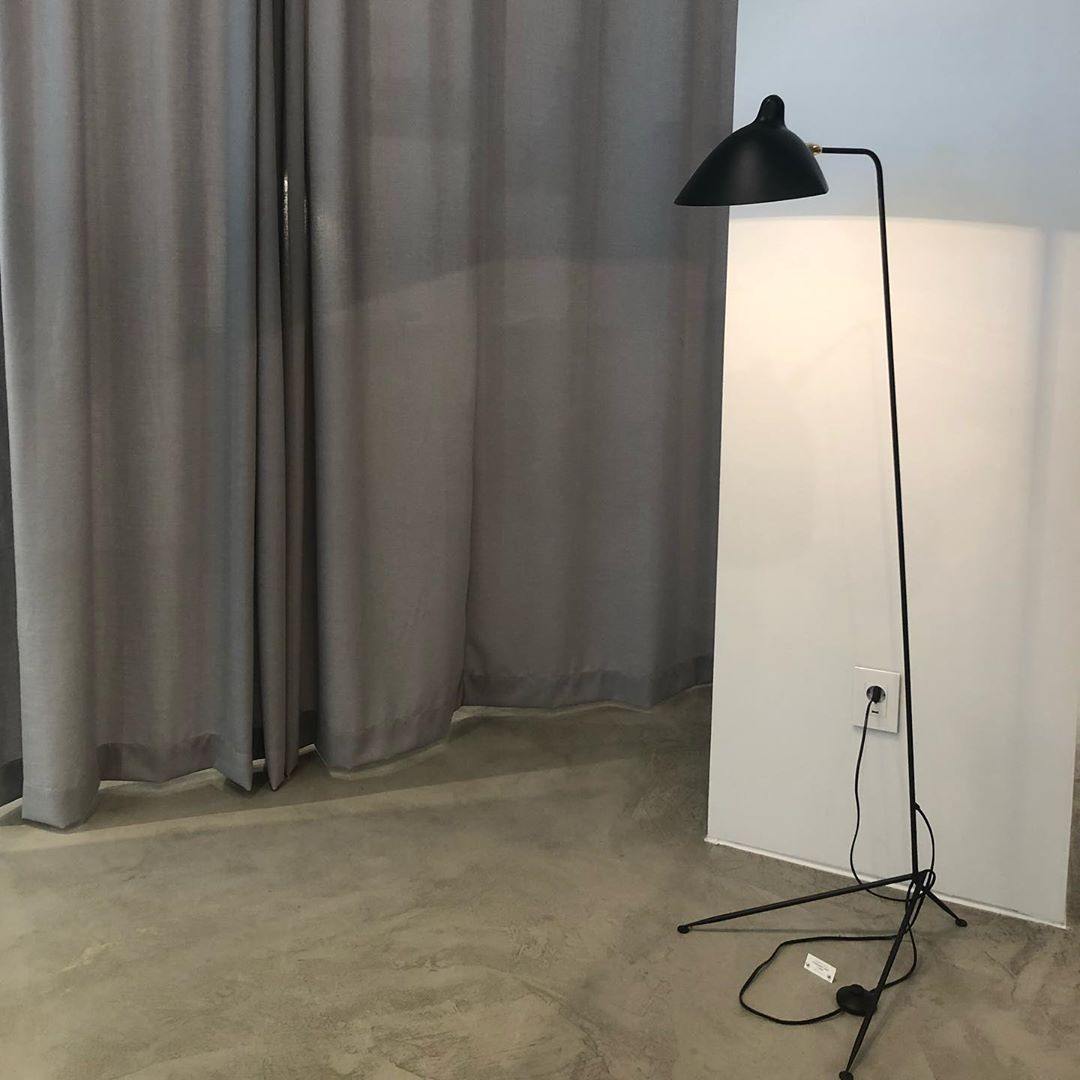 Modern Black Tripod Floor Lamp for Living Room