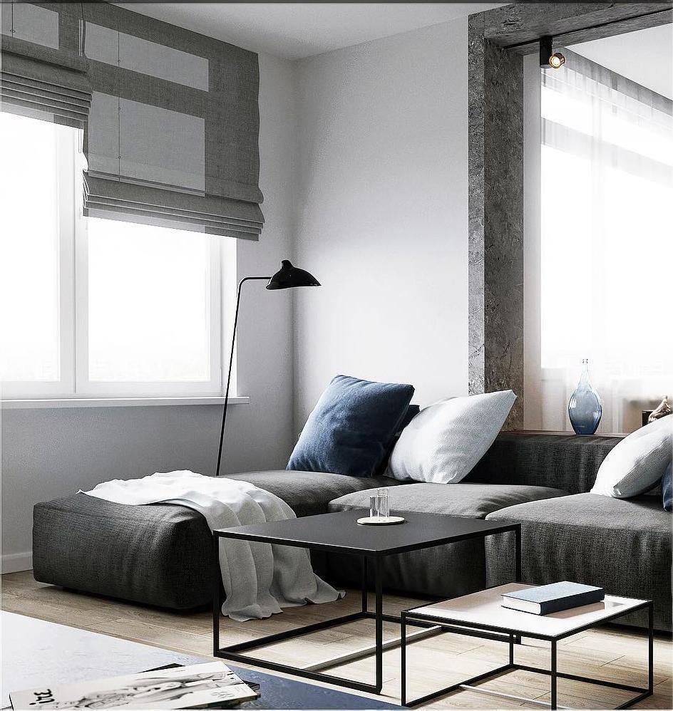 Modern Black Tripod Floor Lamp for Living Room