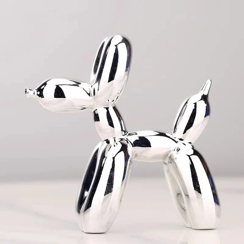 Glossy Resin Balloon Dog Sculpture – Modern Living Room Décor